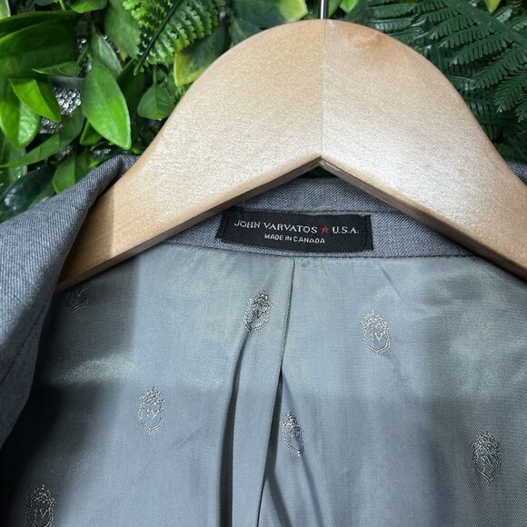 JOHN VARVATOS Blazer Men 42R Gray Wool Sport Coat Jacket Lined Suit Separate - Picture 6 of 9